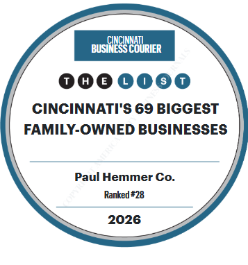 Paul Hemmer Company Ranked Among Greater Cincinnati’s Largest Family-Owned Businesses